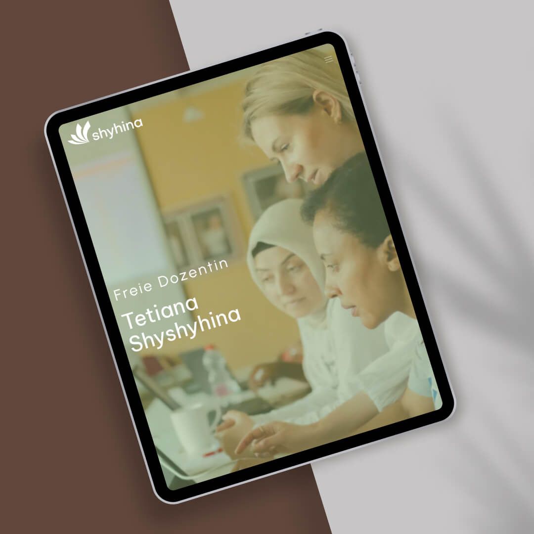 Website von shyhina auf Tablet