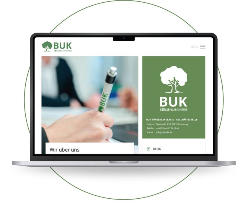 Website der BUK Burgenlandkreis by saalebrands