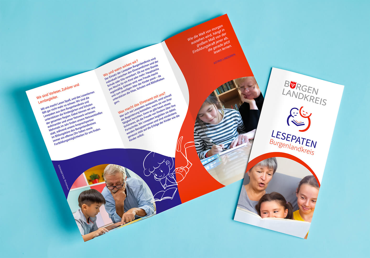 Flyer Lesepaten erstellt von SAALEBRANDS
