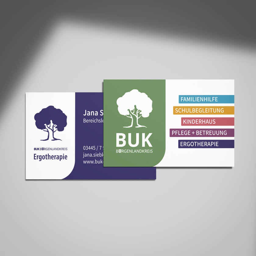 Geschäftsausstattung der BUK Burgenlandkreis erstellt und produziert von saalebrands
