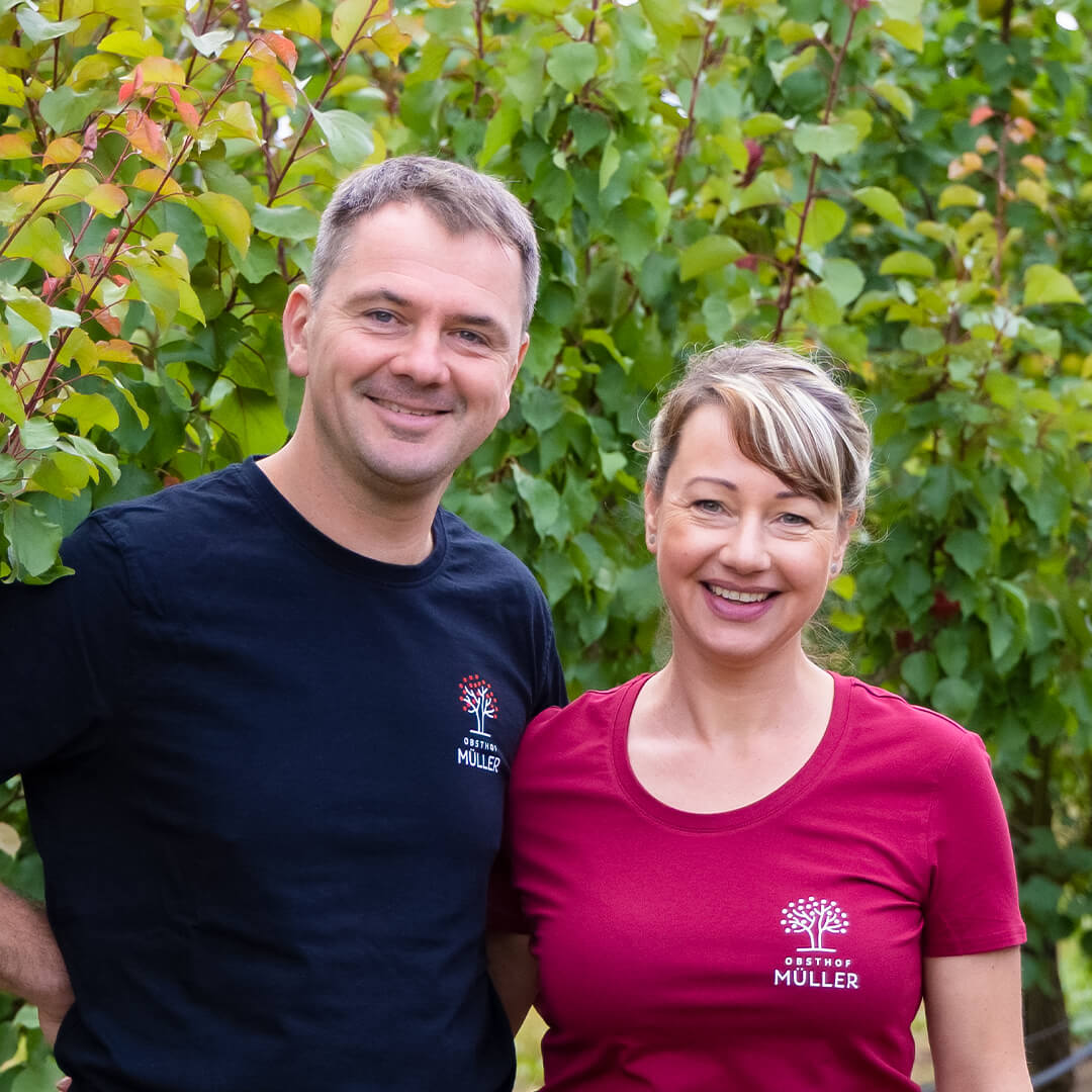 Monique und Alexander Müller vom Obsthof Müller aus Querfurt