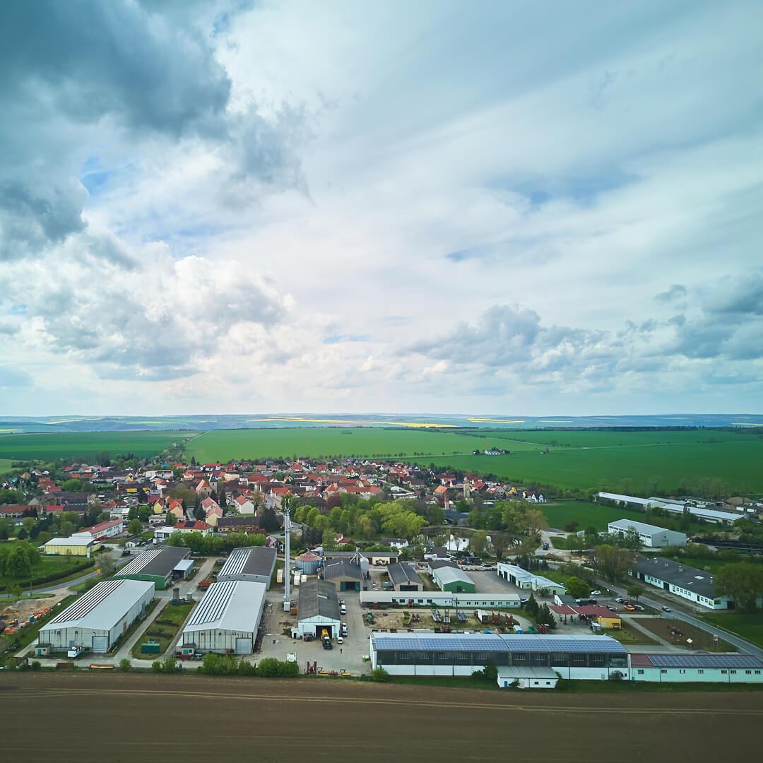 Luftaufnahme von Gleina erstellt von shyart.de im Auftrag von SAALEBRANDS