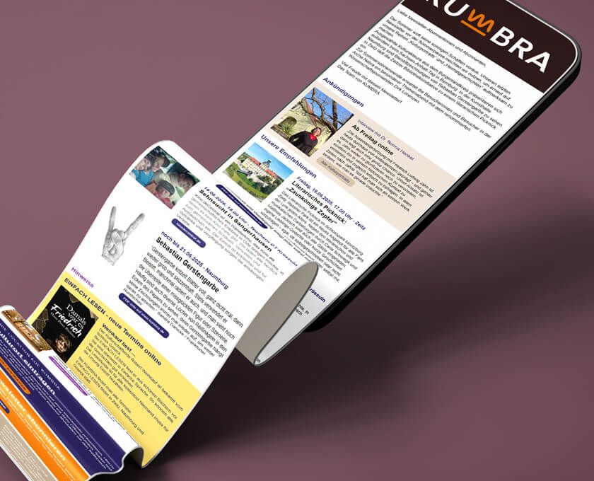 Newsletter-Design KUMBRA, by saalebrands