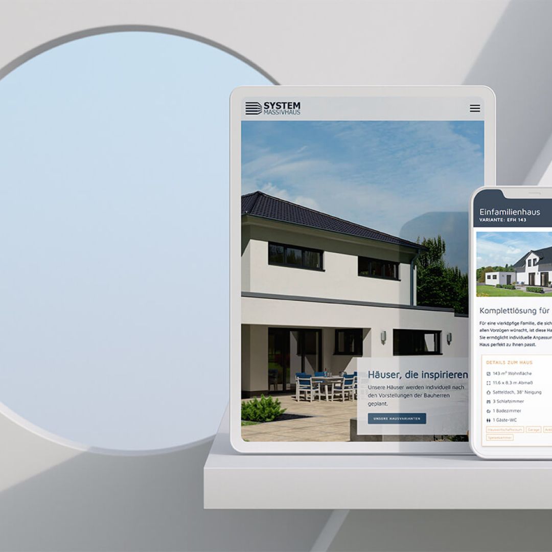 Maximale Performance und ideale Bedienbarkeit: Die Website von von SYSTEM MASSIVHAUS erstellt von SAALEBRANDS