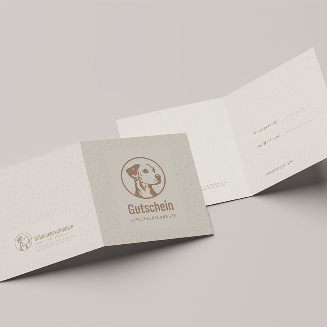 Gutschein der Schleckerschnauze in Naumburg, kreiert von SAALEBRANDS