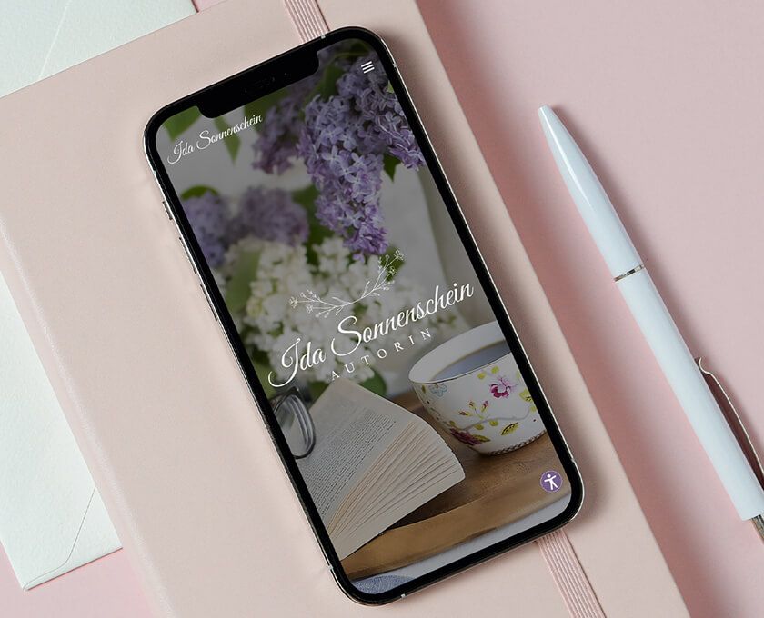 Webdesign für Autorin Ida Sonnenschein, by saalebrands