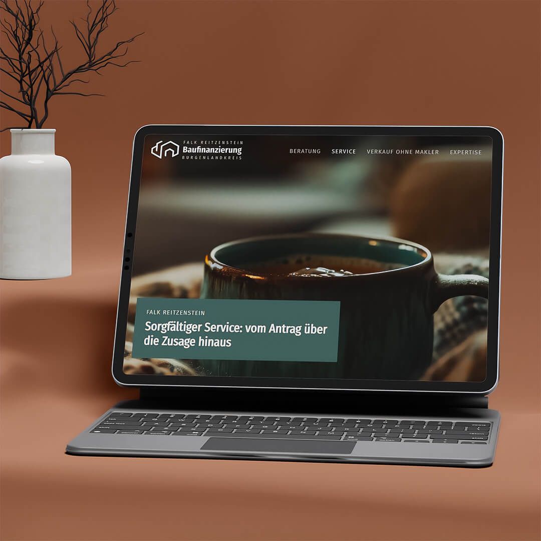SAALEBRANDS erstellte die Website für "Baufinanzierung Burgenlandkreis - Falk Reitzenstein"