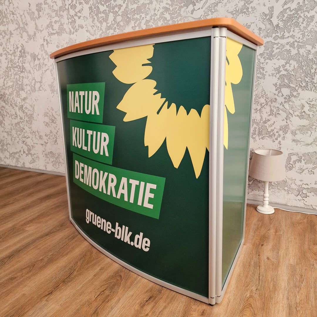 Messetheke der Grünen neu gestaltet von SAALEBRANDS