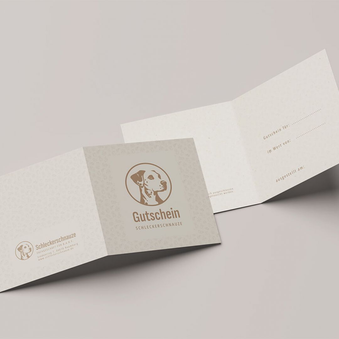 Gutschein der Schleckerschnauze in Naumburg, kreiert von SAALEBRANDS